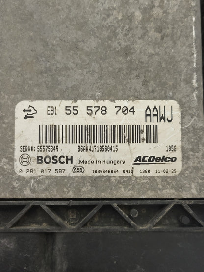 OPEL MERIVA B ECU / 0281017587 / 55578704 / 55575349 / BOSCH - B18-05 - 2