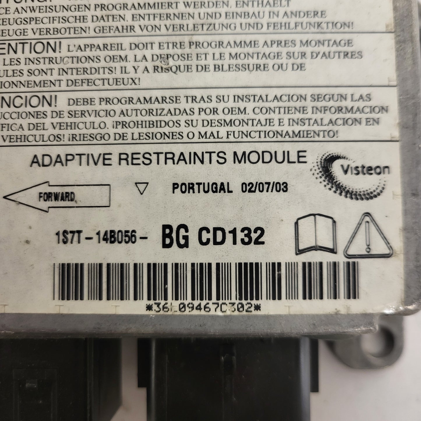 FORD MONDEO MK3 ECU MODULE / 1S7T-14B056-BG / 1S7T14B056BG / CD132
