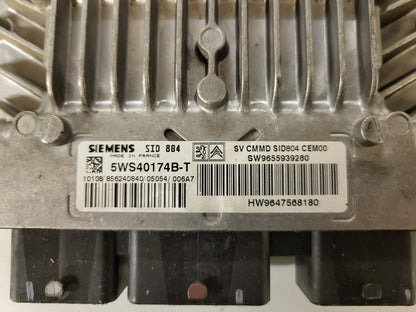 PEUGEOT CITROEN ECU / 5WS40174B-T / SW 9655939280 / HW 9647568180 / SIEMENS