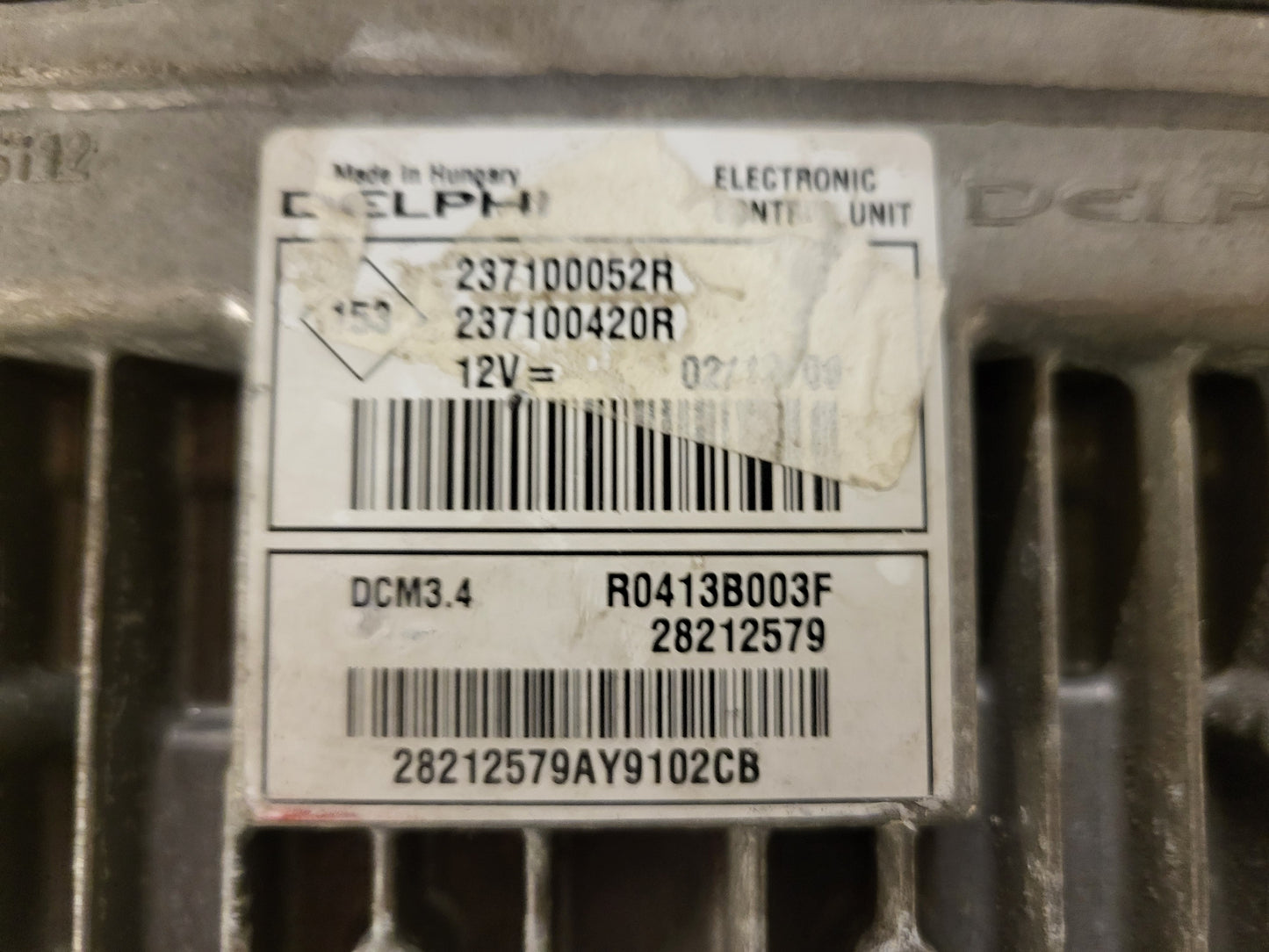 RENAULT KANGOO 1.5DCI ECU / R0413B003F / 237100052R / 237100420R / DELPHI