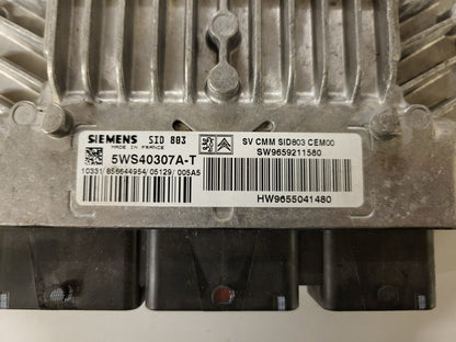 CITROEN C5 ECU / 5WS40307A-T / SW 9659211580 / HW 9655041480 / SIEMENS