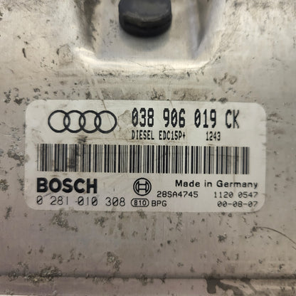 AUDI A3 ECU / 038906019CK / EDC15P+ / 0281010308 / BOSCH