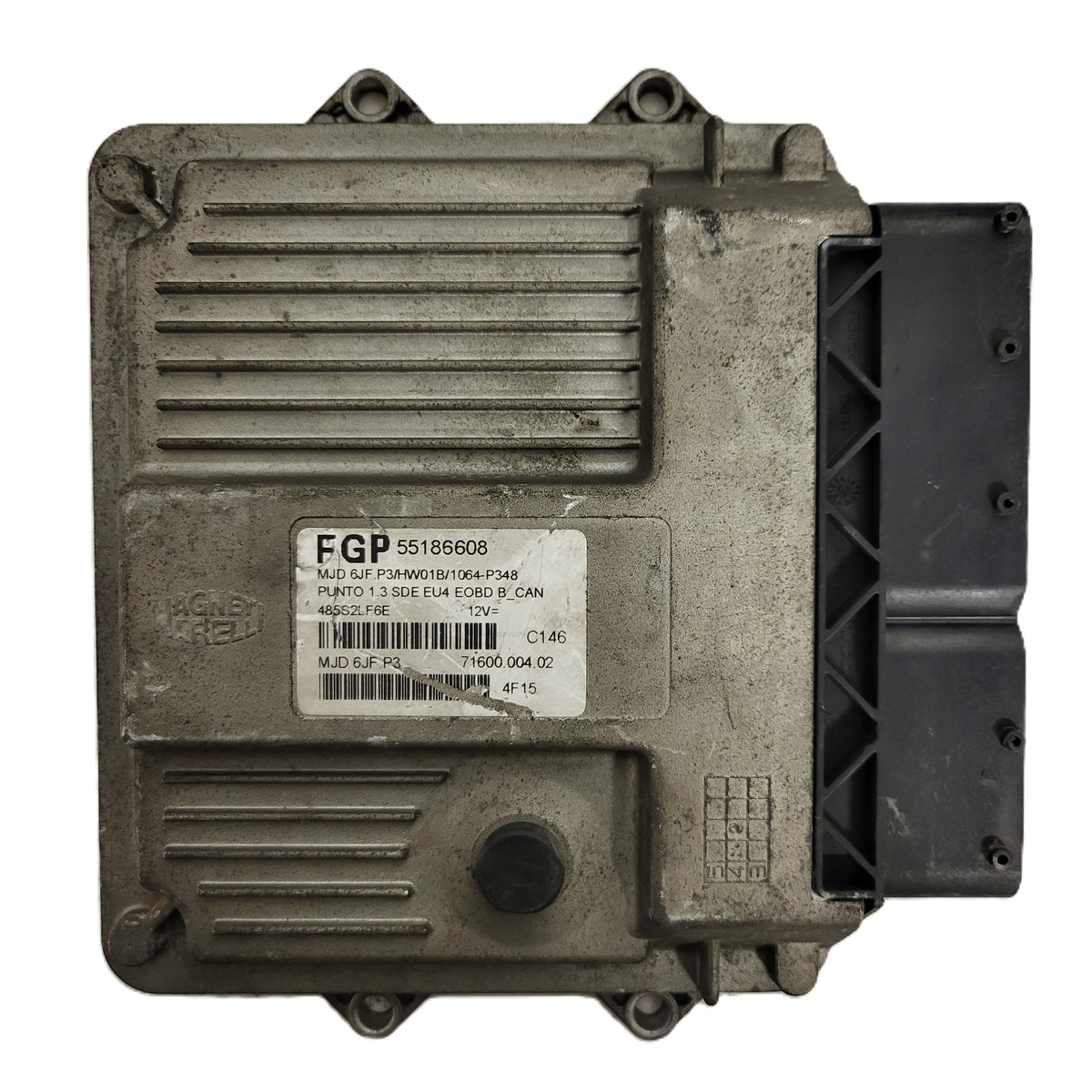 Fiat Punto 1.3 ECU / 55186608 / MJD 6JF.P3 / HW01B / MAGNETI MARELLI - B18-23 - 1
