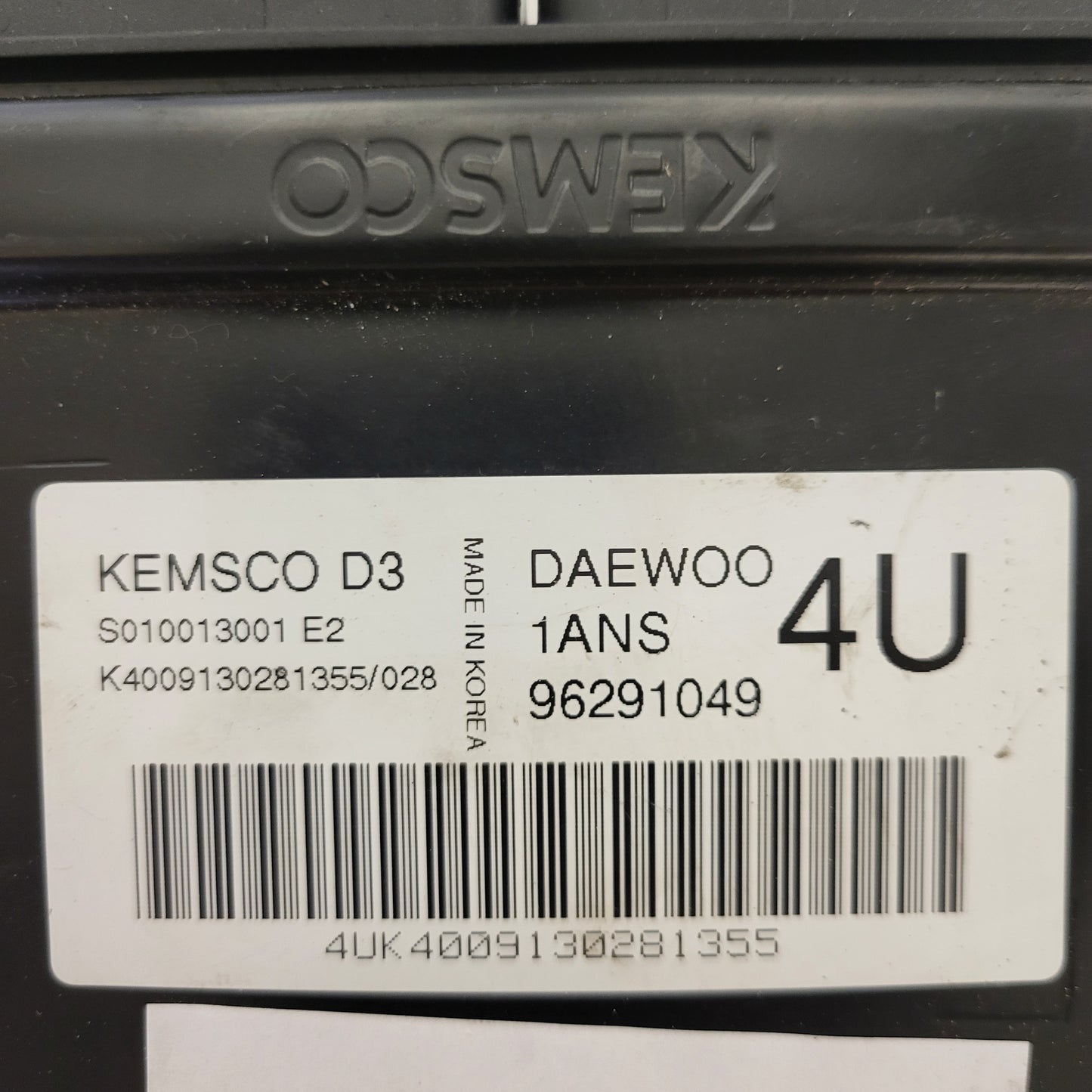 CHEVROLET MATIZ ECU / 96291049 / 1AFN / S010013001 / KEMSCO