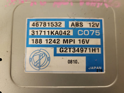 FIAT PUNTO ABS ECU / 46781532 / 31711KA042 / G2T34971H1