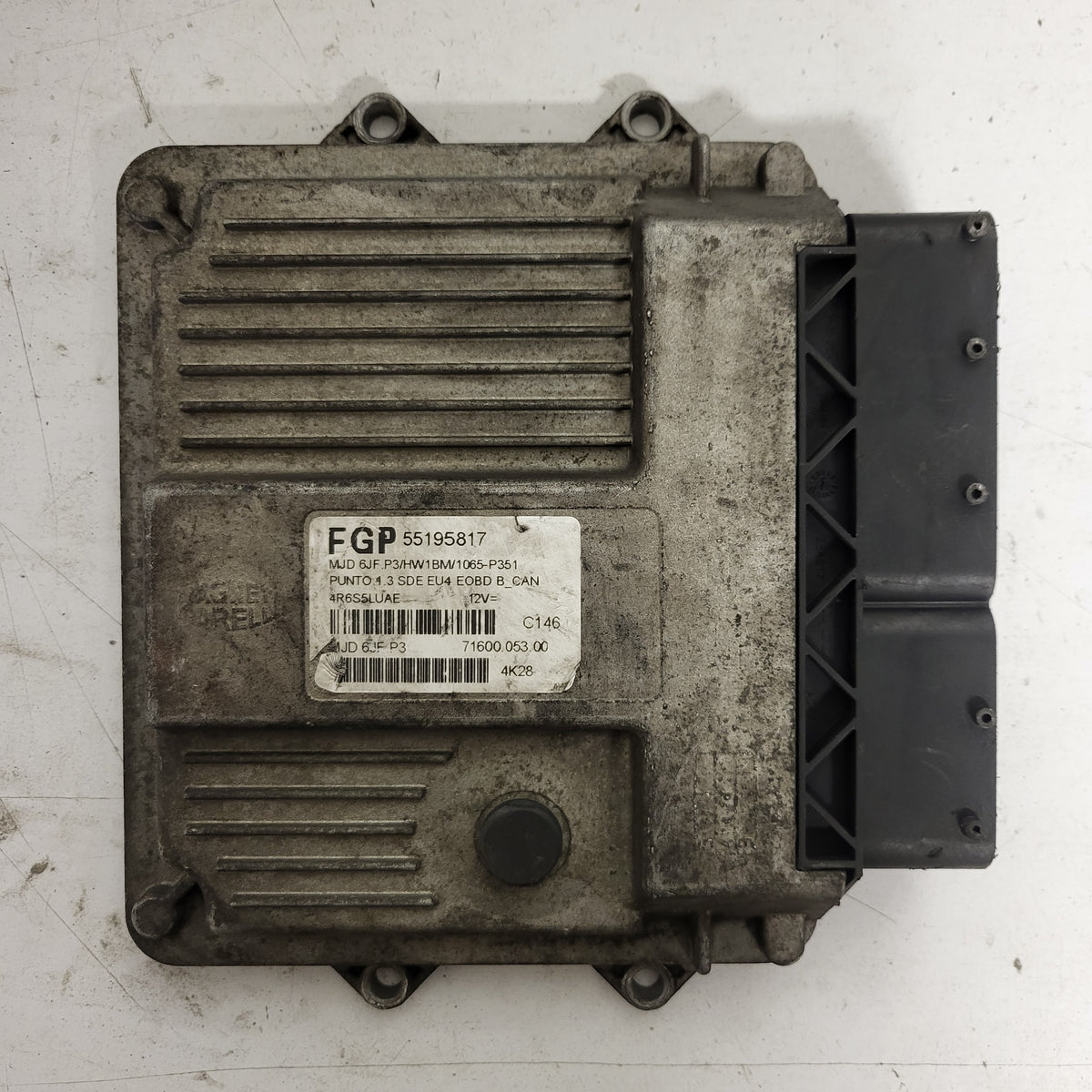 Fiat Punto ECU / MJD 6JF.P3 / 55195817 / HW01B / 71600.004.04 / MAGNETI MARELLI - B19-08 - 1