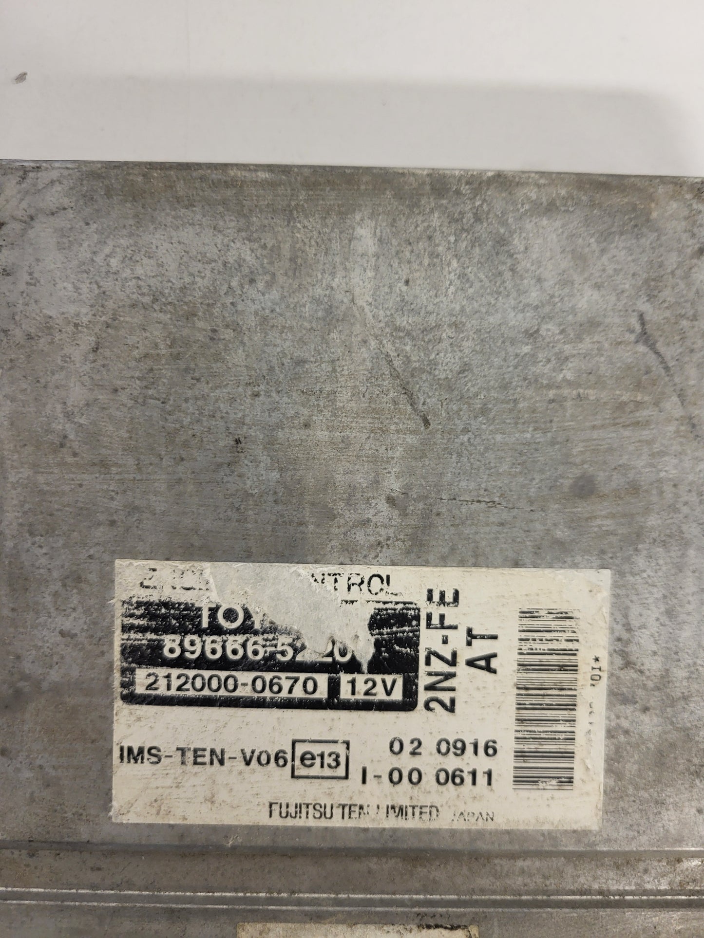 TOYOTA ECU / 8966652200 / 212000-0670 / 2NZ-FE