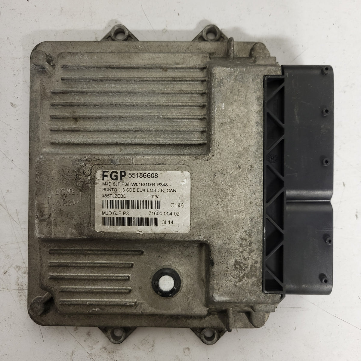 Fiat Punto 1.3 ECU / 55186608 / MJD 6JF.P3 / HW01B / MAGNETI MARELLI - B19-13 - 1