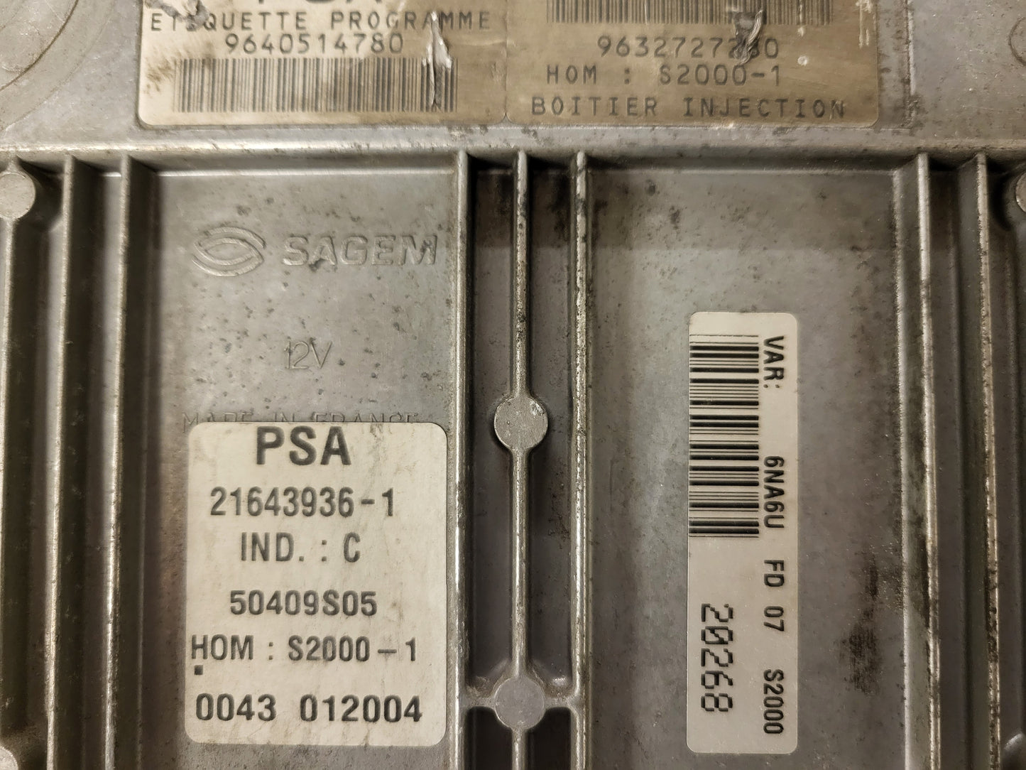 CITROEN XSARA PICASSO 1.8 ECU / 9640514780 / 9632727280 / 21643936-1 / SAGEM