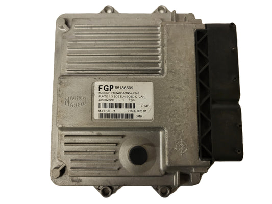 FIAT PUNTO ECU / 55186609 / MJD 6JF.P1 / HW01A / 71600.002.01 / MAGNETI MARELLI