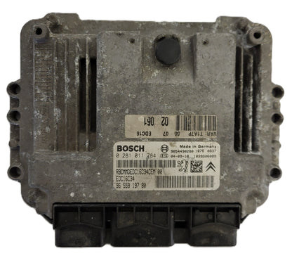 PEUGEOT CITROEN ECU / 0281011784 / 9655919780 / 9654490280 / EDC16C34 / BOSCH - B20-01 - 1