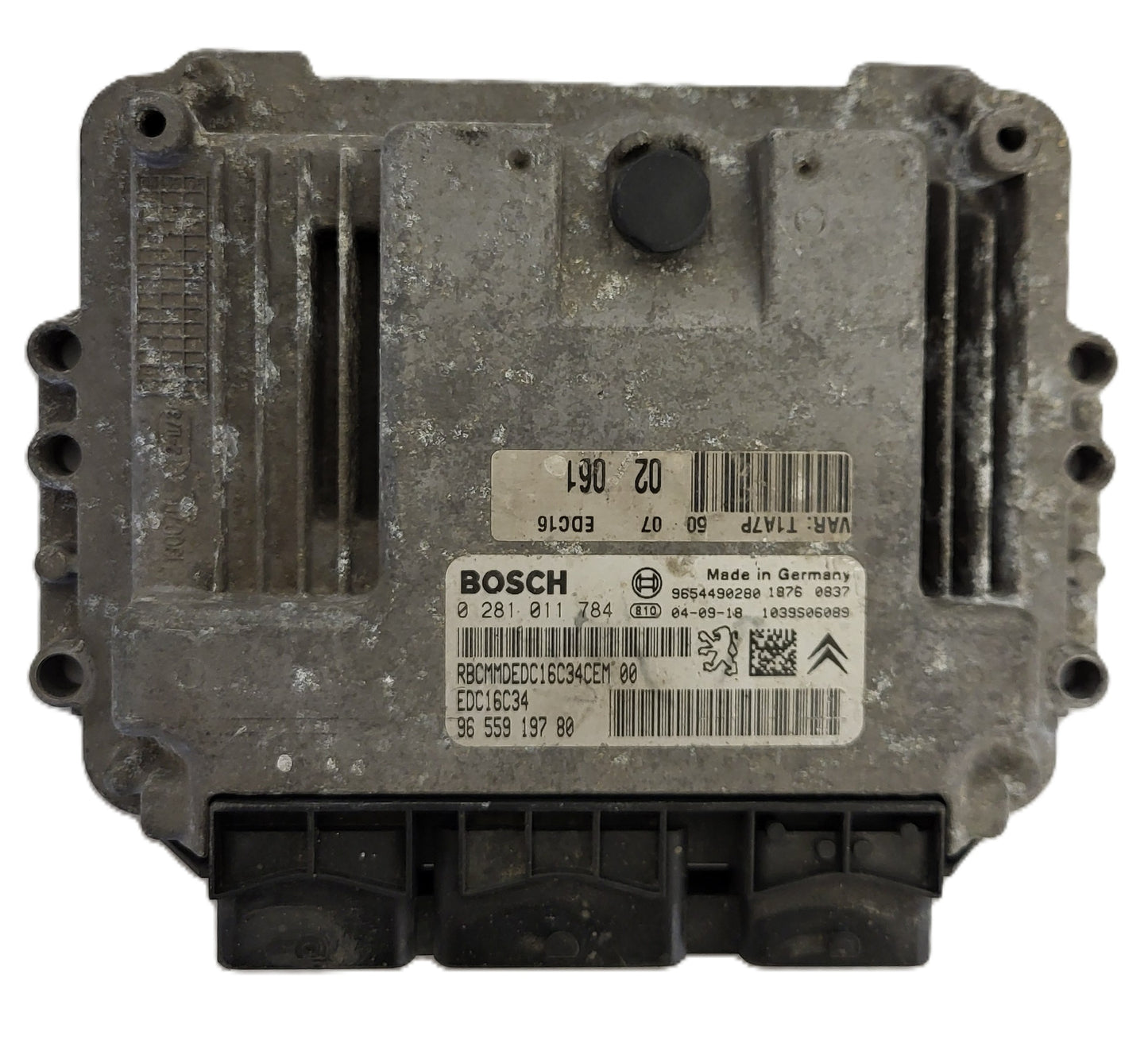 PEUGEOT CITROEN ECU / 0281011784 / 9655919780 / 9654490280 / EDC16C34 / BOSCH