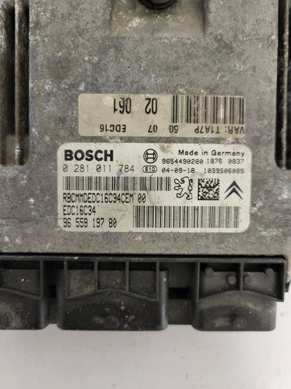PEUGEOT CITROEN ECU / 0281011784 / 9655919780 / 9654490280 / EDC16C34 / BOSCH