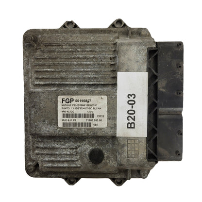 Fiat Punto ECU / MJD 6JF.P3 / 55195817 / HW01B / 71600.004.04 / MAGNETI MARELLI