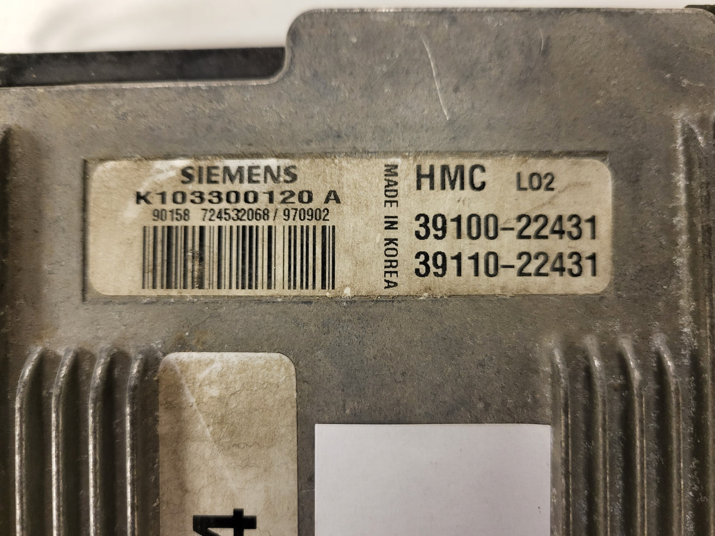 HYUNDAI ACCENT ECU / K103300120A / K103300120 / 39100-22431 / SIEMENS