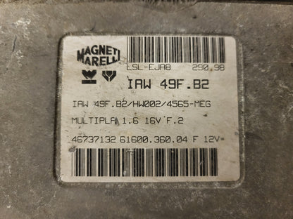 FIAT MULTIPLA 1.6 ECU / IAW 49F.B2 / 46737132 / HW002 / 61600.360.04 / MAGNETI