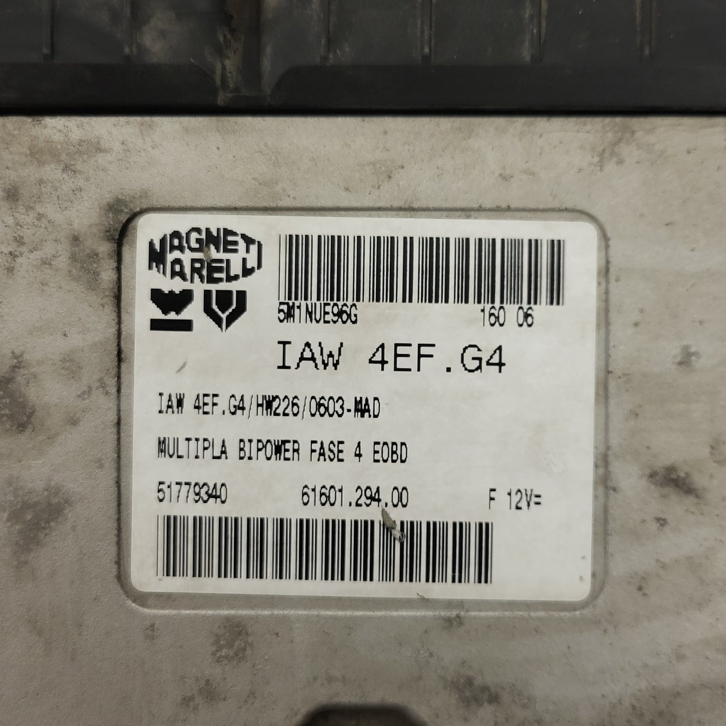 FIAT MULTIPLA BIPOWER ECU / IAW 4EF.G4 / HW226 / 51779340 / 61601.294.00