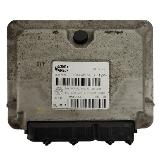 Fiat Seicento 600 ECU / 55187372 / IAW 4AF.M9 / 61600.627.05 / HW204 / MAGNETI M