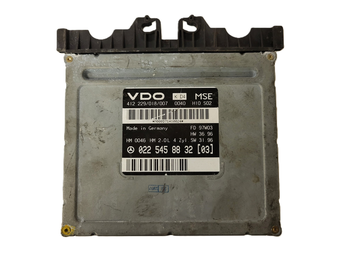 MERCEDES ECU / 0225458832 / 022 545 88 32 / 412.229/018/007 / VDO - B22-09 - 1