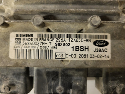 FORD FIESTA ECU / 2S6A-12A650-BN / 5WS40027-T / 1BSH / J38AC / SIEMENS
