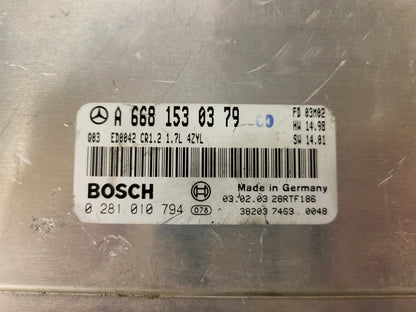 MERCEDES W168 ECU / A6681530379 / 0281010794 / ED0042 / CR1.2 / BOSCH