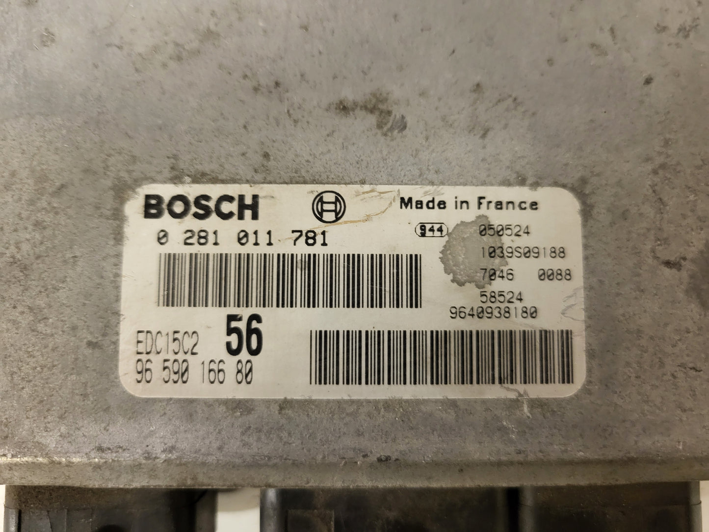 PEUGEOT 607 ECU / 0281011781 / 9659016680 / 9640938180 / EDC15C2 / BOSCH