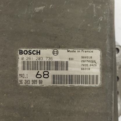 3x CITROEN SAXO ECU / 0261203736 / 9620398980 / MA3.1 / BOSCH BULK STOCK