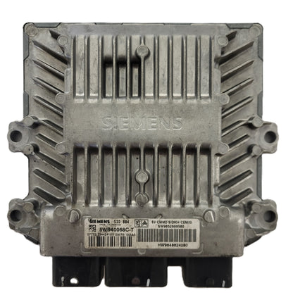 PEUGEOT CITROEN ECU / 5WS40068C-T / 9652888580 / 9648624280 / SID804 / SIEMENS - B22-17 - 1
