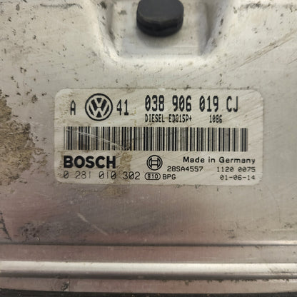 VW GOLF VAG ECU / 038906019CJ / 0281010302 / EDC15P+ / 28SA4557 / 038906019