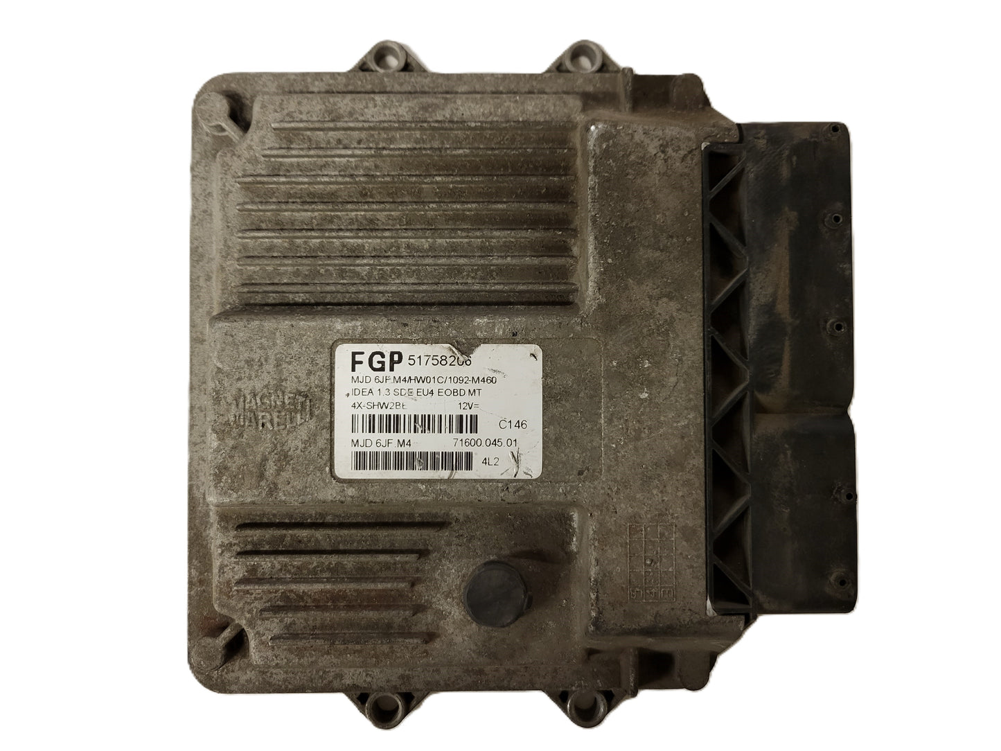 FIAT IDEA ECU / 51758206 / MJD 6JF.M4 / HW01C / 71600.045.01 / MAGNETI MARELLI