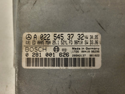MERCEDES BENZ E W210 ECU / 0281001626 / A0225453732 / MSA 25.1 / 28SA3137 BOSCH