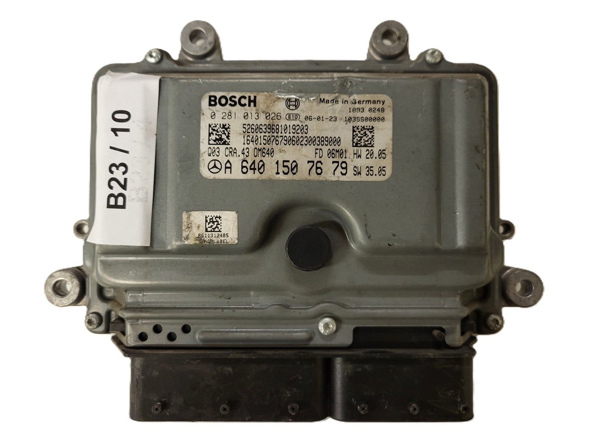 MERCEDES BENZ ECU / A6401507679 / 0281013026 / BOSCH - B23-10 - 1
