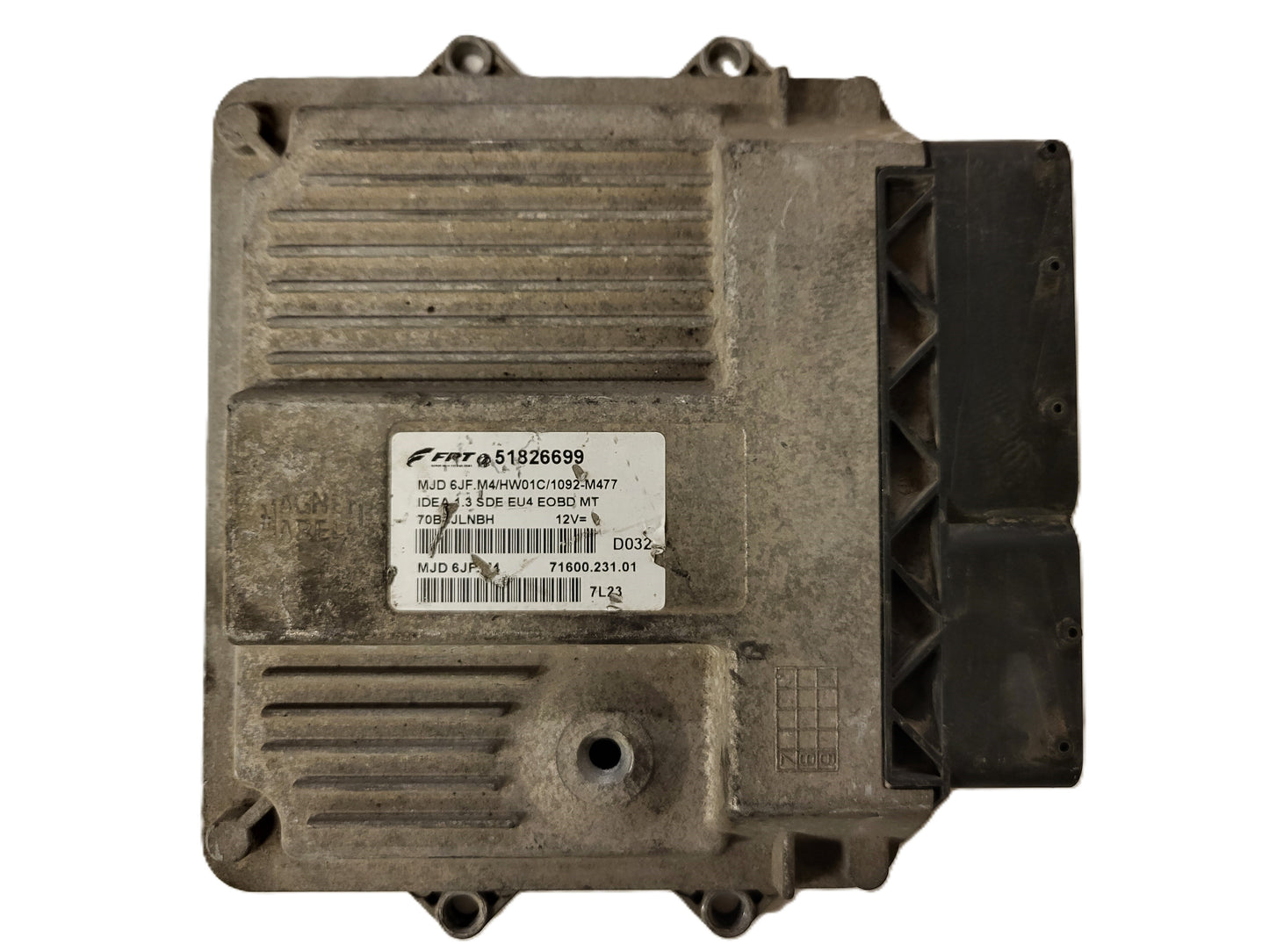 FIAT IDEA ECU / 51826699 / MJD 6JF.M4 / HW01C / 71600.231.01 / MAGNETI MARELLI
