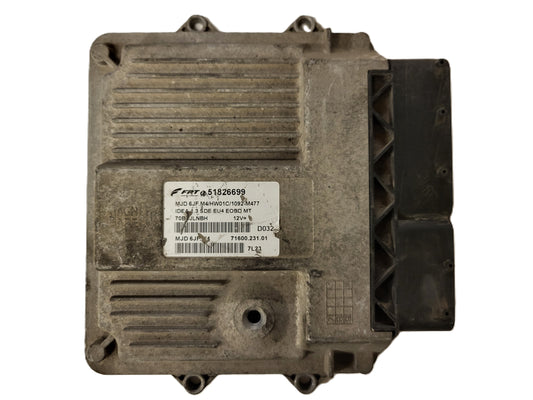 FIAT IDEA ECU / 51826699 / MJD 6JF.M4 / HW01C / 71600.231.01 / MAGNETI MARELLI