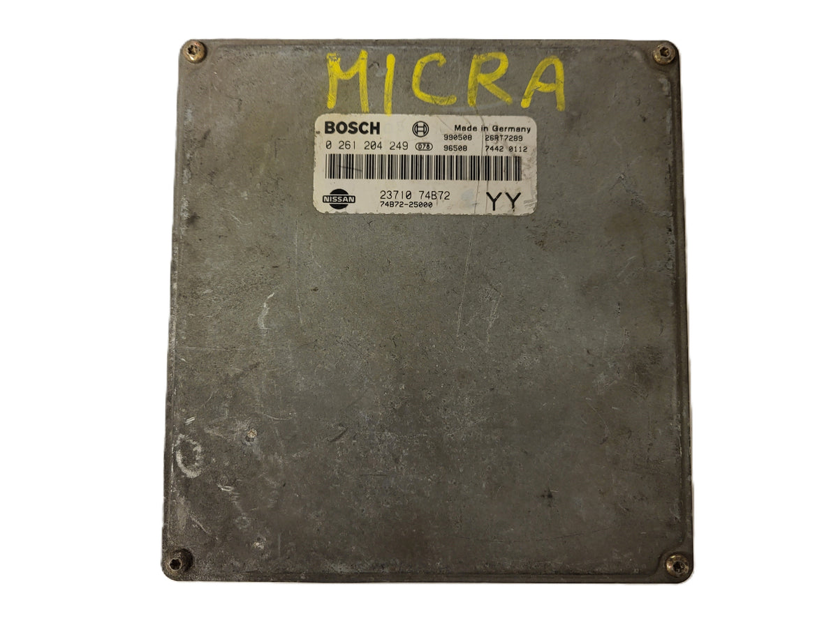 NISSAN MICRA ECU / 0261204249 / 23710 74B72 / 74B72-25000 / 2371074B72 / BOSCH - B23-18 - 1