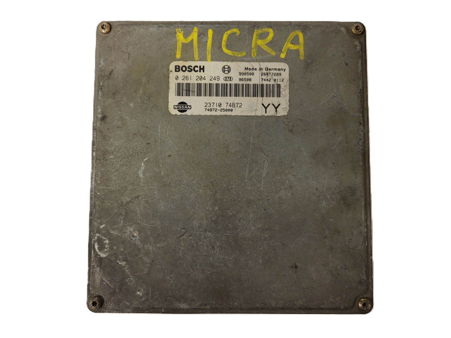 NISSAN MICRA ECU / 0261204249 / 23710 74B72 / 74B72-25000 / 2371074B72 / BOSCH