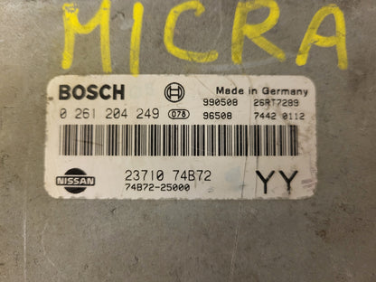 NISSAN MICRA ECU / 0261204249 / 23710 74B72 / 74B72-25000 / 2371074B72 / BOSCH