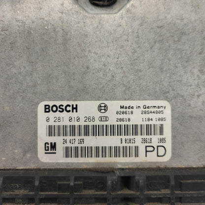 Opel Zafira 2.0 ECU / 0281010268 / 24417169 / BOSCH