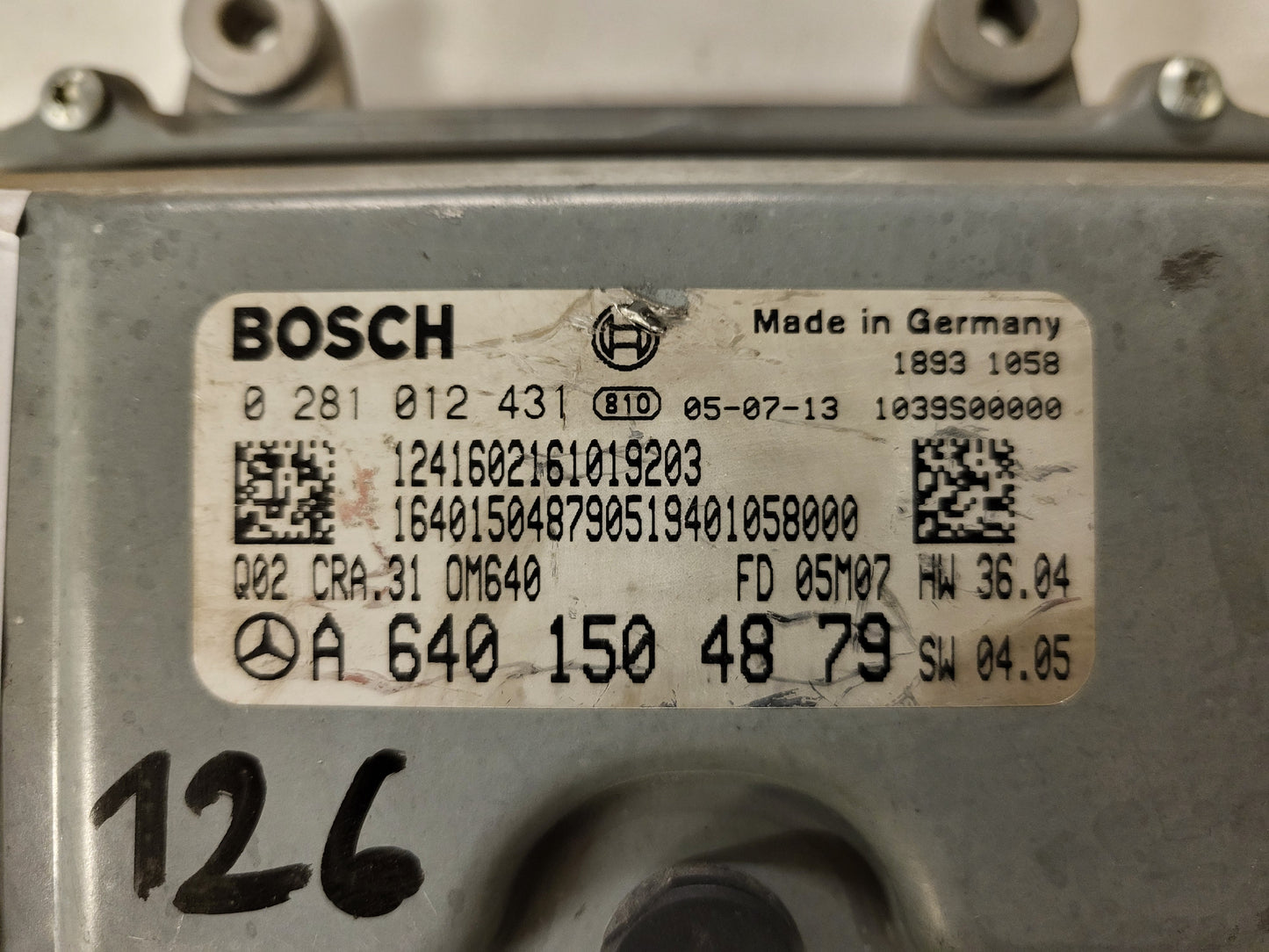 MERCEDES W169 W245 ECU / 0281012431 / A6401504879 / BOSCH