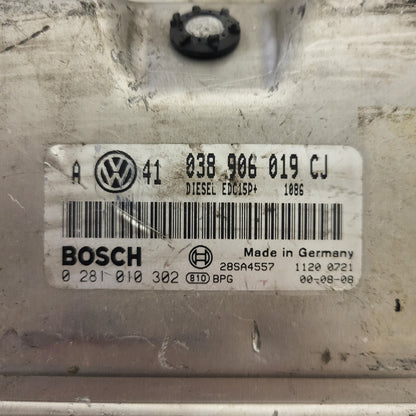 VW GOLF VAG ECU / 038906019CJ / 0281010302 / EDC15P+ / 28SA4557 / 038906019