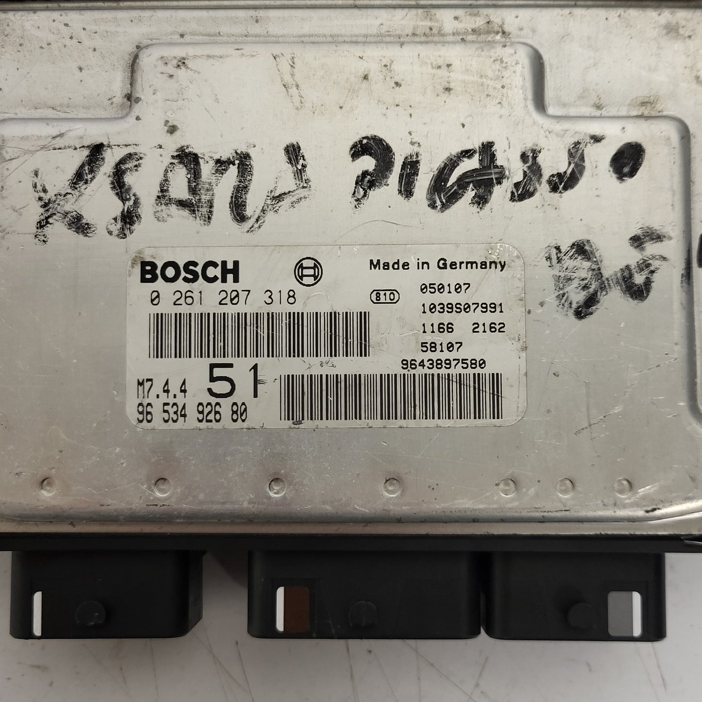 Citroen Xsara ECU / 0261207318 / 9653492680 / 9643897580 / M7.4.4 / BOSCH