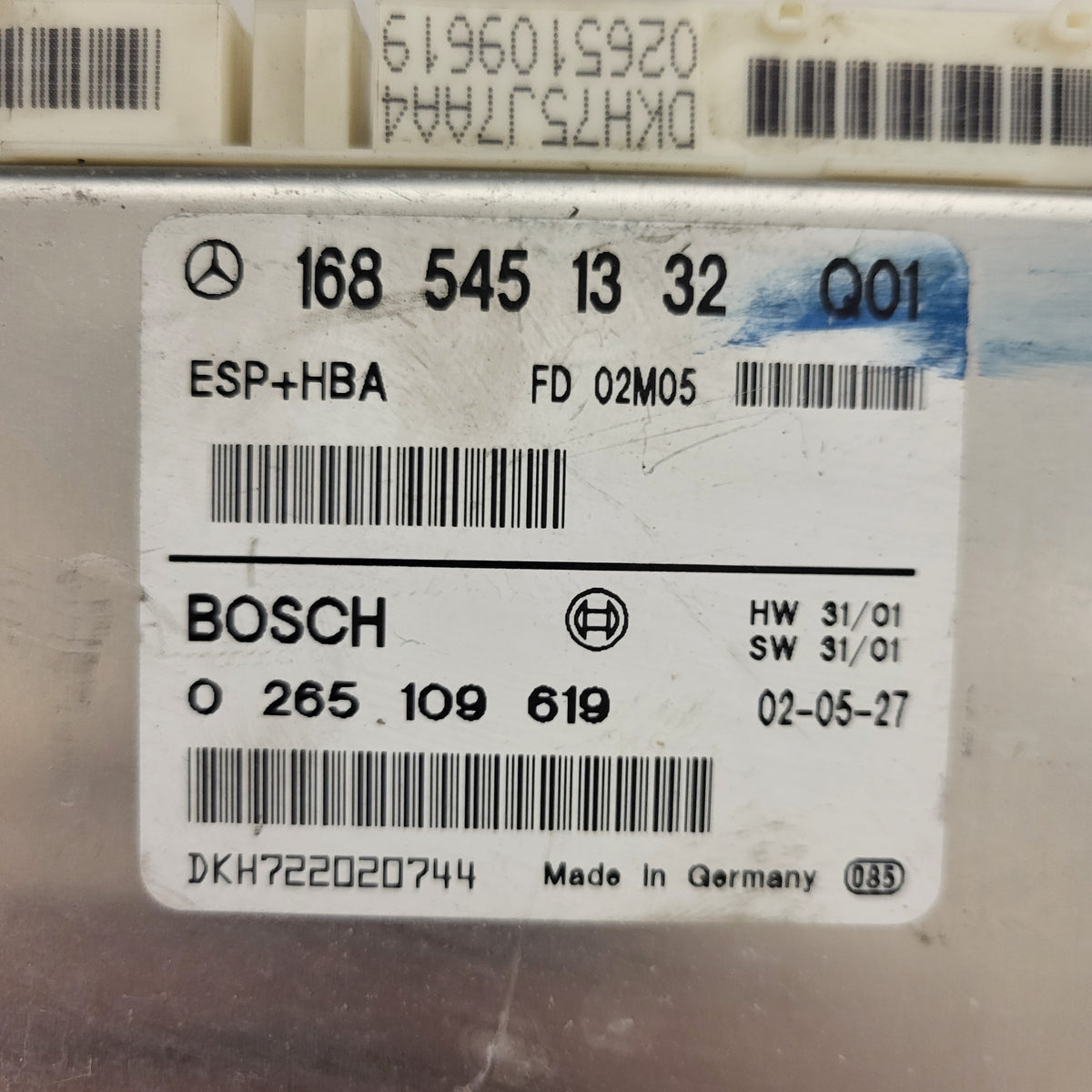 MERCDES BENZ ECU / 1685451332 / 0265109619 / BOSCH / ESP HBA - B25-01 - 2