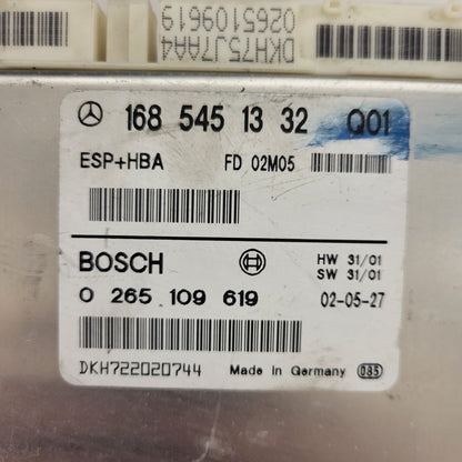 MERCDES BENZ ECU / 1685451332 / 0265109619 / BOSCH / ESP HBA - B25-01 - 2