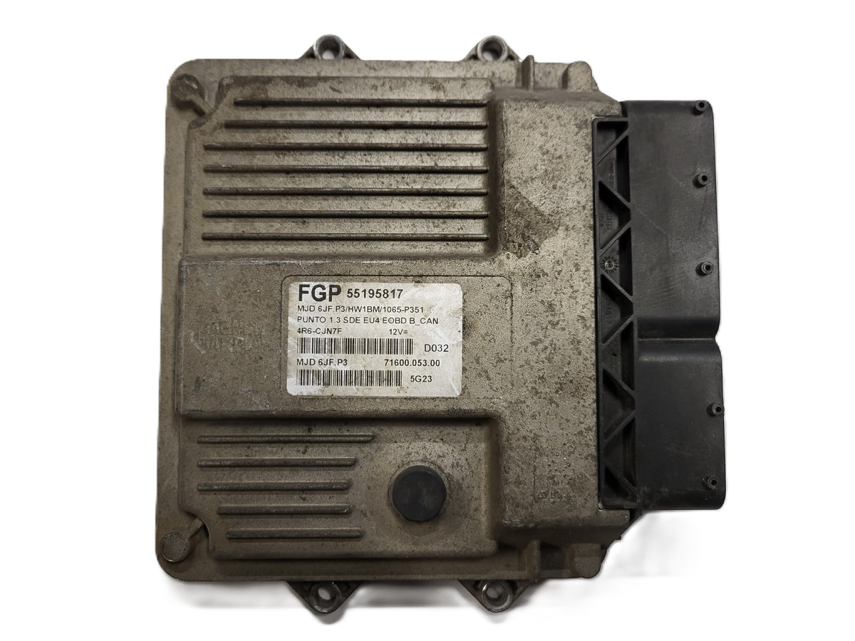 FIAT PUNTO ECU / MJD 6JF.P3 / 55195817 / HW1BM / 71600.053.00 / MAGNETI MARELLI - B25-03 - 1