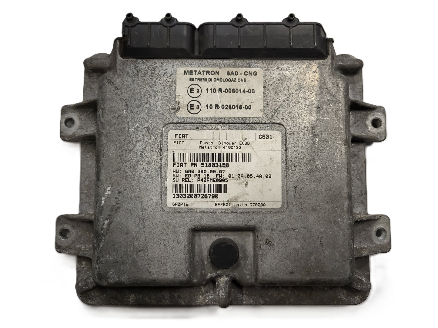 Fiat Punto ECU / 51803158 / 4100132 / 110R-006014-00 / 10R-026015-00 / METATRON