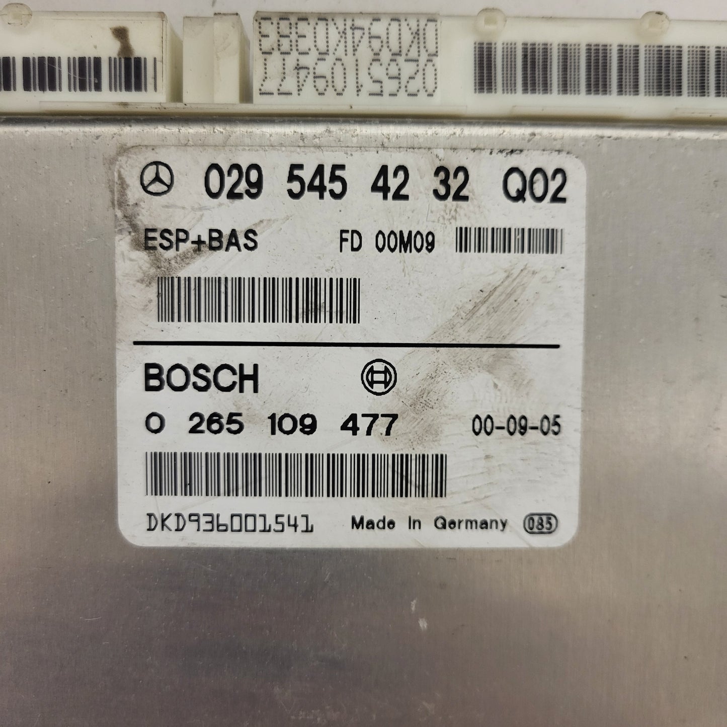 Mercedes A-Class W168 ESP ECU / 0295454232 / 0265109477 / BOSCH