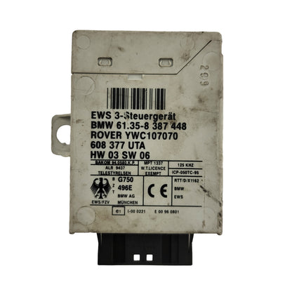 BMW E46 E39 ROVER 75 IMMOBILIZER ECU / YWC107070 / 61.35-8 387448 / 61.35-8387448