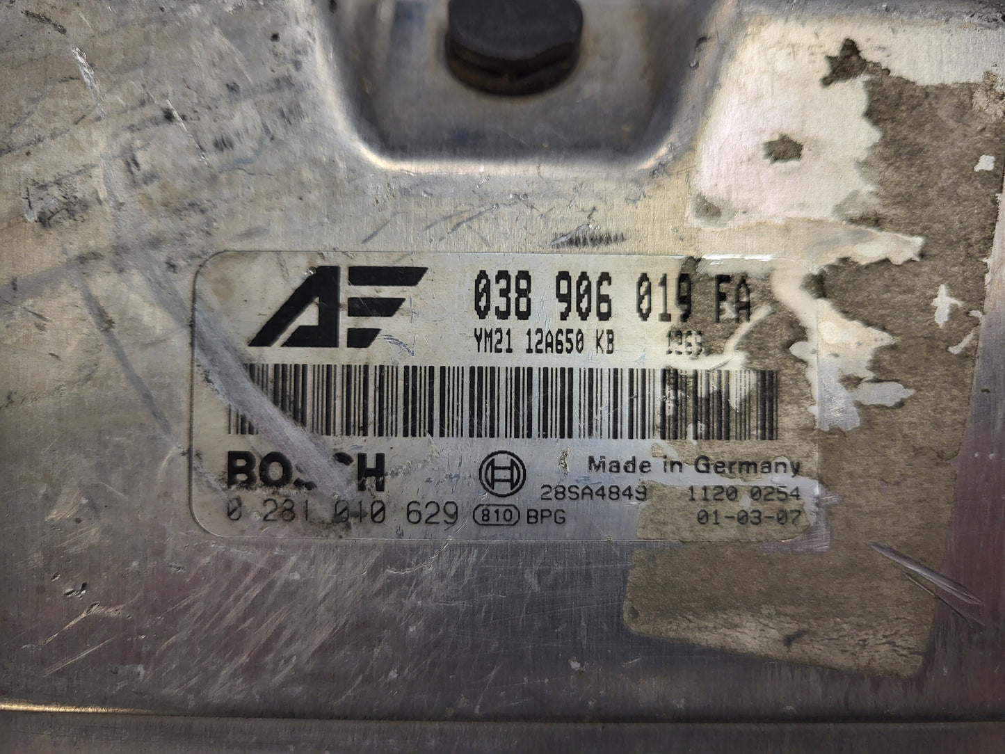 FORD GALAXY ECU / 038906019FA / 0281010629 / EDC15P+ / BOSCH