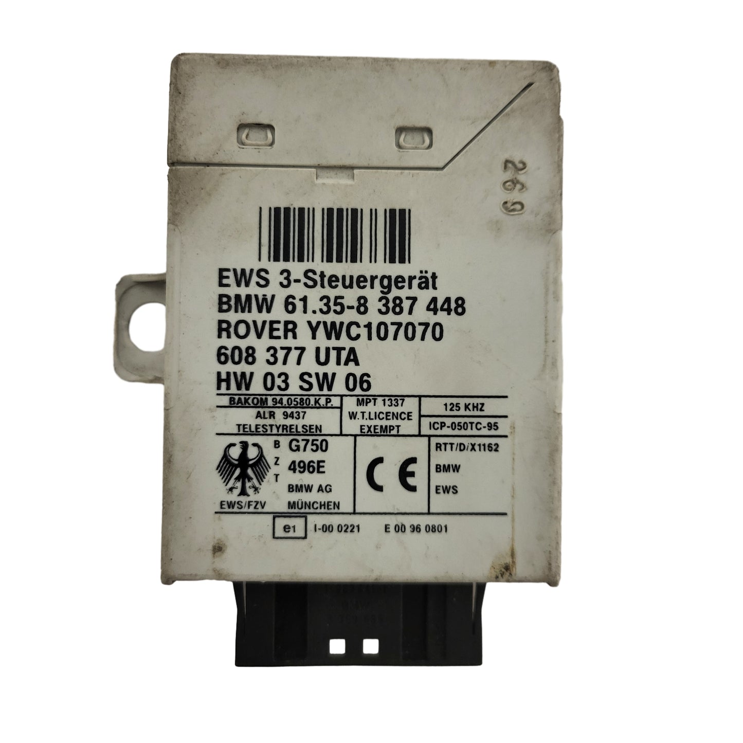 BMW E46 E39 ROVER 75 IMMOBILIZER ECU / YWC107070 / 61.35-8 387448 / 61.35-8387448