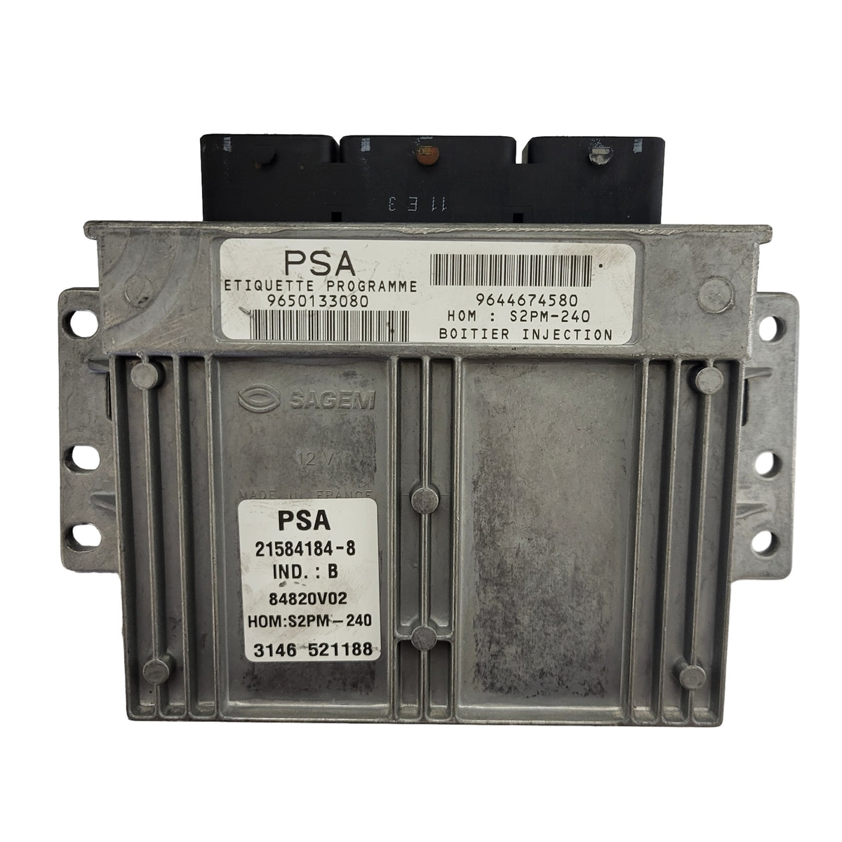 CITROEN ECU / 21584184-8 / 9650133080 / 9644674580 / S2PM-240 / SAGEM - B26-04 - 1